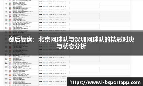 赛后复盘：北京网球队与深圳网球队的精彩对决与状态分析