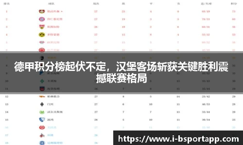 德甲积分榜起伏不定，汉堡客场斩获关键胜利震撼联赛格局